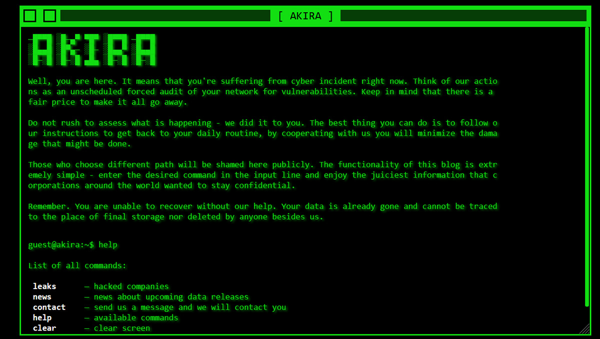 Akira ransomware made US$42m in ransoms before its first birthday